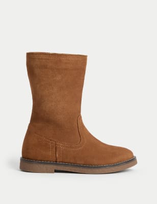 

Girls M&S Collection Kid's Suede Boots (4 Small-2 Large) - Tan, Tan