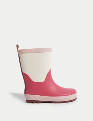 

Unisex,Boys,Girls M&S Collection Kids' Colour Block Wellies (4 Small - 2 Large) - Pink Mix, Pink Mix