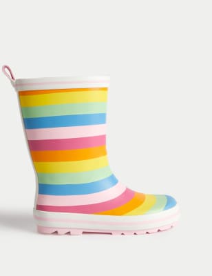 

Girls M&S Collection Kids' Striped Wellies (4 Small - 6 Large) - Pink Mix, Pink Mix