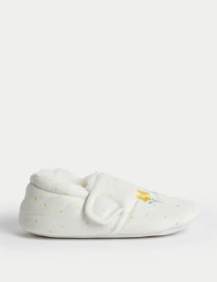 

Girls M&S Collection Kids' Bunny Riptape Slippers (4 Small - 12 Small) - Beige Mix, Beige Mix