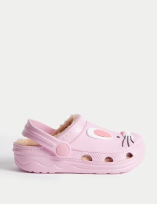 

Girls M&S Collection Kids' Faux Fur Lined Bunny Clogs (4 Small - 2 Large) - Pink, Pink