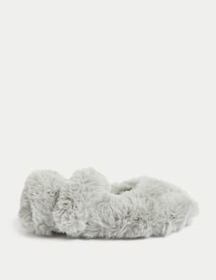 

M&S Collection Zapatillas infantiles de ballet de piel sintética (4 pequeño-6 grande) - Light Mint, Light Mint