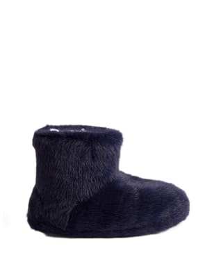 

Boys M&S Collection Kids' Faux Fur Slipper Boots (4 Small - 7 Large) - Navy, Navy