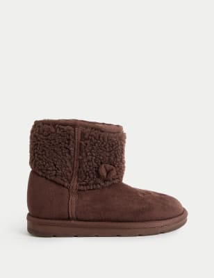 

Unisex,Boys,Girls M&S Collection Kids' Rabbit Slipper Boots (4 Small - 2 Large) - Brown Mix, Brown Mix