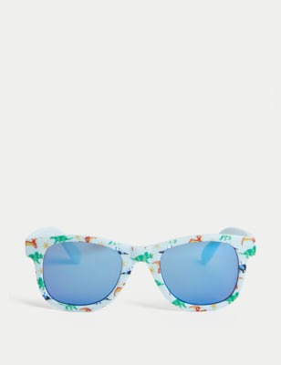 

M&S Collection Wayfarer-Sonnenbrille mit Dinomuster für Kinder - Blue Mix, Blue Mix