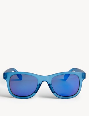 

M&S Collection Gafas de sol Wayfarer infantiles lisas de material reciclado - Mid Blue, Mid Blue