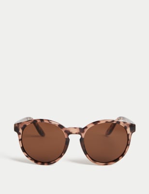 

Girls M&S Collection Kids' Tortoiseshell Round Sunglasses (M-L) - Brown Mix, Brown Mix
