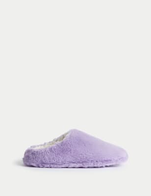 

Girls M&S Collection Kids' Faux Fur Slippers (13 Small - 6 Large) - Lilac, Lilac