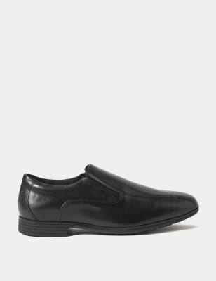 

Boys M&S Collection Kids' Leather Slip-on School Shoes (13 Small - 10 Large) - Black, Black