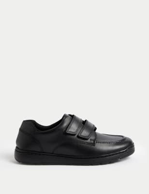

Boys M&S Collection Kids' Leather Riptape School Shoes (2½ Large - 9 Large) - Black, Black