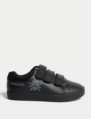 

M&S Collection Kinderturnschuhe aus Leder mit Klettverschluss und Spider-Man™-Motiv (25,5-34,5) - Black, Black