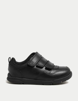 M&S Kids Leather School Shoes (8 Small - 2 Large) - 10 SSTD - Black, Black