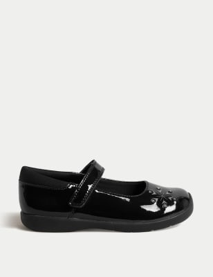 

M&S Collection Zapatos infantiles escolares de piel de Frozen™ (8 pequeño-2 grande) - Black, Black