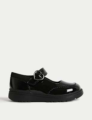 

Girls M&S Collection Kids' Patent Leather Buckle School Shoes (8 Small - 2 Large) - Black, Black