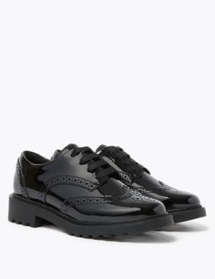 

Girls M&S Collection Kids' Leather Brogue School Shoes (13 Small - 7 Large) - Black, Black