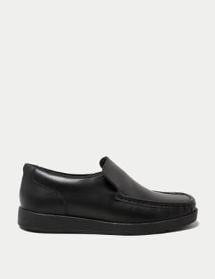 

M&S Collection Kinder-Lederslipper für die Schule (32-43) - Black, Black