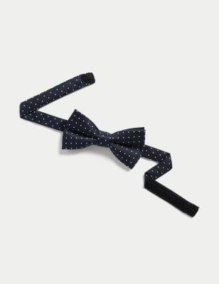 

Boys M&S Collection Kids' Spotty Bow Tie, Navy