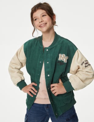 

Marks & Spencer Pure Cotton Colour Block Bomber (6-16 Yrs) (GIRLS, GREEN MIX, 11-12)