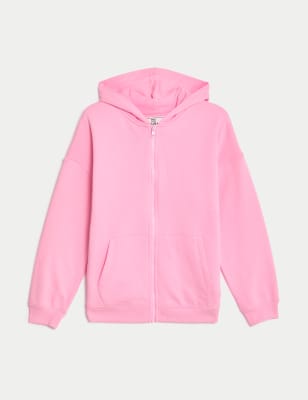 

Girls,Unisex,Boys M&S Collection Cotton Rich Zip Hoodie (6-16 Yrs) - Pink, Pink