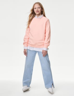 

Girls,Unisex,Boys M&S Collection Unisex Cotton Rich Sweatshirt (6-16 Yrs) - Coral, Coral