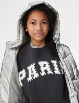 

Girls M&S Collection Cotton Rich Slogan Sweatshirt (6-16 Yrs) - Charcoal, Charcoal