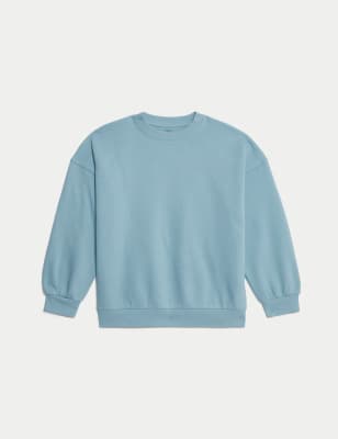 

Girls M&S Collection Cotton Rich Sweatshirt (6-16 Yrs) - Blue, Blue