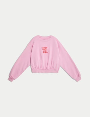 

Girls M&S Collection Cotton Rich Howdy Slogan Sweatshirt (6-16 Yrs) - Pink, Pink