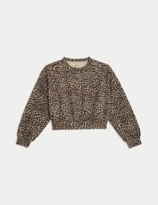 

Girls M&S Collection Cotton Rich Leopard Sweatshirt (6-16 Years) - Multi, Multi