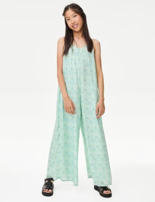 

M&S Collection Gemusterter Jumpsuit (6-16 J.) - Green Mix, Green Mix