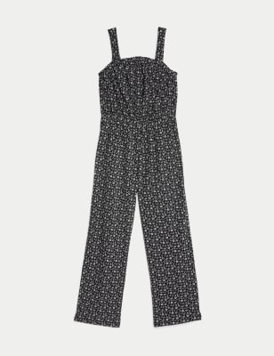 

Girls M&S Collection Printed Floral Jumpsuit (6-16 Yrs) - Black, Black