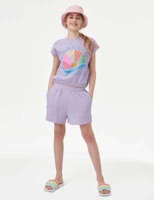 

Girls M&S Collection 2pc Cotton-Rich Top & Bottom Outfit (6-16 Yrs) - Lilac, Lilac
