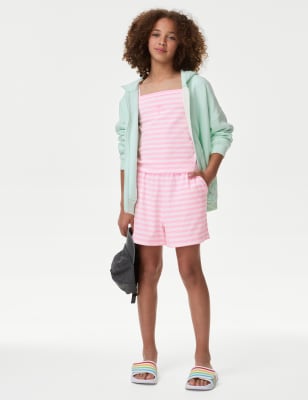 

Girls M&S Collection Cotton Rich Ribbed Top & Bottom Outfit (6-16 Yrs) - Pink Mix, Pink Mix