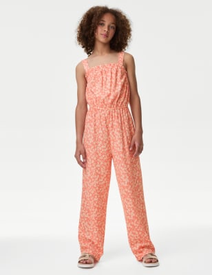 

Girls M&S Collection Floral Jumpsuit (6-16 Yrs) - Coral Mix, Coral Mix