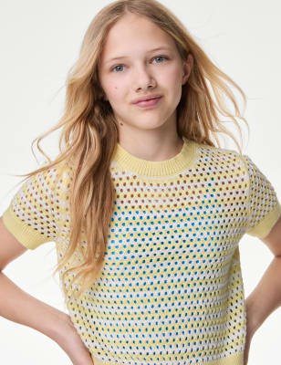 

Girls M&S Collection Pure Cotton Knitted Top (6-16 Yrs) - Yellow, Yellow