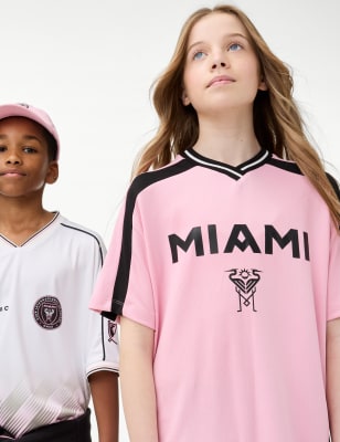 

M&S Collection T-Shirt mit „MLS Inter Miami“-Grafik (6-16 J.) - Pink Mix, Pink Mix