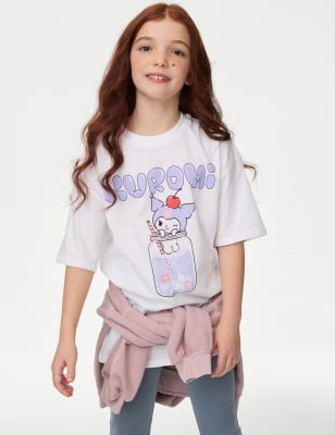 

Girls M&S Collection Kuromi Sanrio Pure Cotton T-Shirt (6-16 Yrs) - White, White