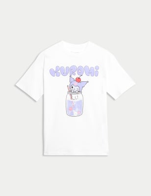 

Girls M&S Collection Kuromi Sanrio Pure Cotton T-Shirt (6-16 Yrs) - White, White