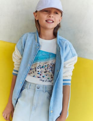 

Girls M&S Collection Denim Bomber (6-16 Yrs) - Denim Mix, Denim Mix