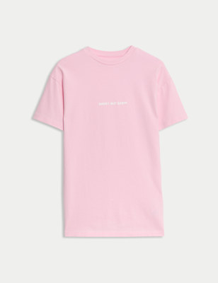 

Girls M&S Collection Pure Cotton Sassy T-Shirt Dress (6-16 Yrs), Pink