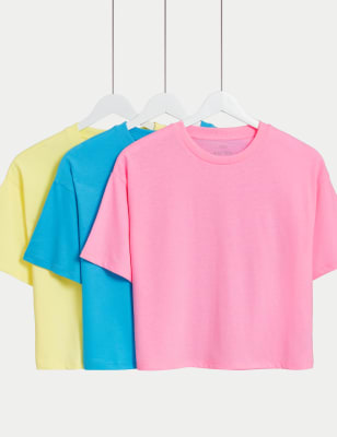 

Girls M&S Collection 3pk Cotton Rich T-Shirts (6-16 Yrs) - Yellow Mix, Yellow Mix