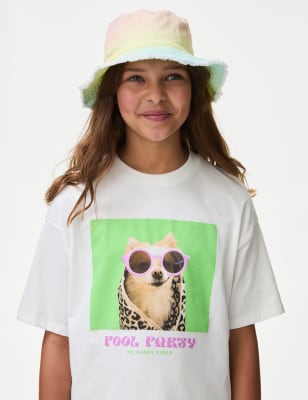 

Girls M&S Collection Pure Cotton Dog T-Shirt (6-16 Yrs) - Ivory, Ivory