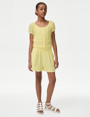 

Girls M&S Collection Textured Elasticated Waist Shorts (6-16 Yrs) - Yellow, Yellow