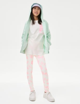 

M&S Collection Gemusterte Leggings mit hohem Baumwollanteil (6-16 J.) - Ecru, Ecru