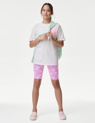 

Girls M&S Collection Cotton Rich Print Cycling Shorts (6-16 Yrs) - Purple Mix, Purple Mix