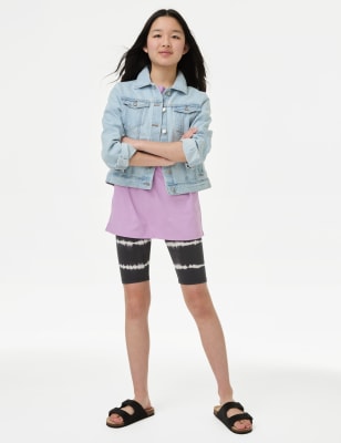 

Girls M&S Collection Cotton Rich Print Cycling Shorts (6-16 Yrs) - Charcoal Mix, Charcoal Mix