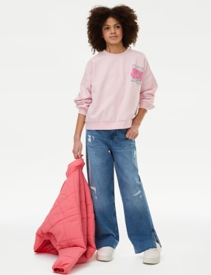 

Girls M&S Collection Pure Cotton Denim Jeans (6-16 Yrs) - Dark Denim, Dark Denim