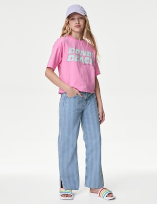 

Girls M&S Collection Pure Cotton Denim Jeans (6-16 Yrs) - Med Blue Denim, Med Blue Denim