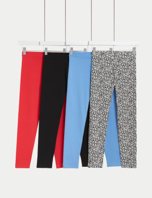 

Girls M&S Collection 4pk Cotton Rich Leggings (6-16 Yrs) - Black Mix, Black Mix