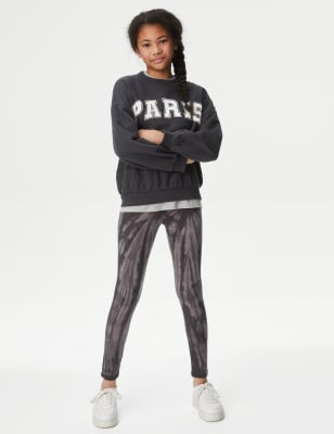 

Girls M&S Collection Cotton Rich Tie Dye Leggings (6-16 Yrs) - Charcoal Mix, Charcoal Mix