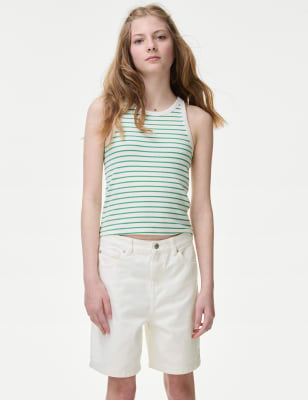 

Girls M&S Collection Denim Shorts (6-16 Yrs) - Ivory, Ivory